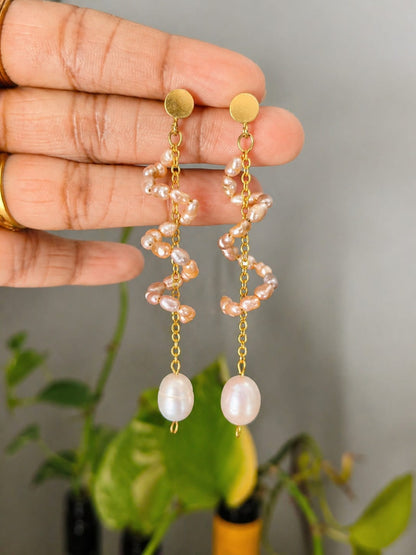 Blushy Vine earings